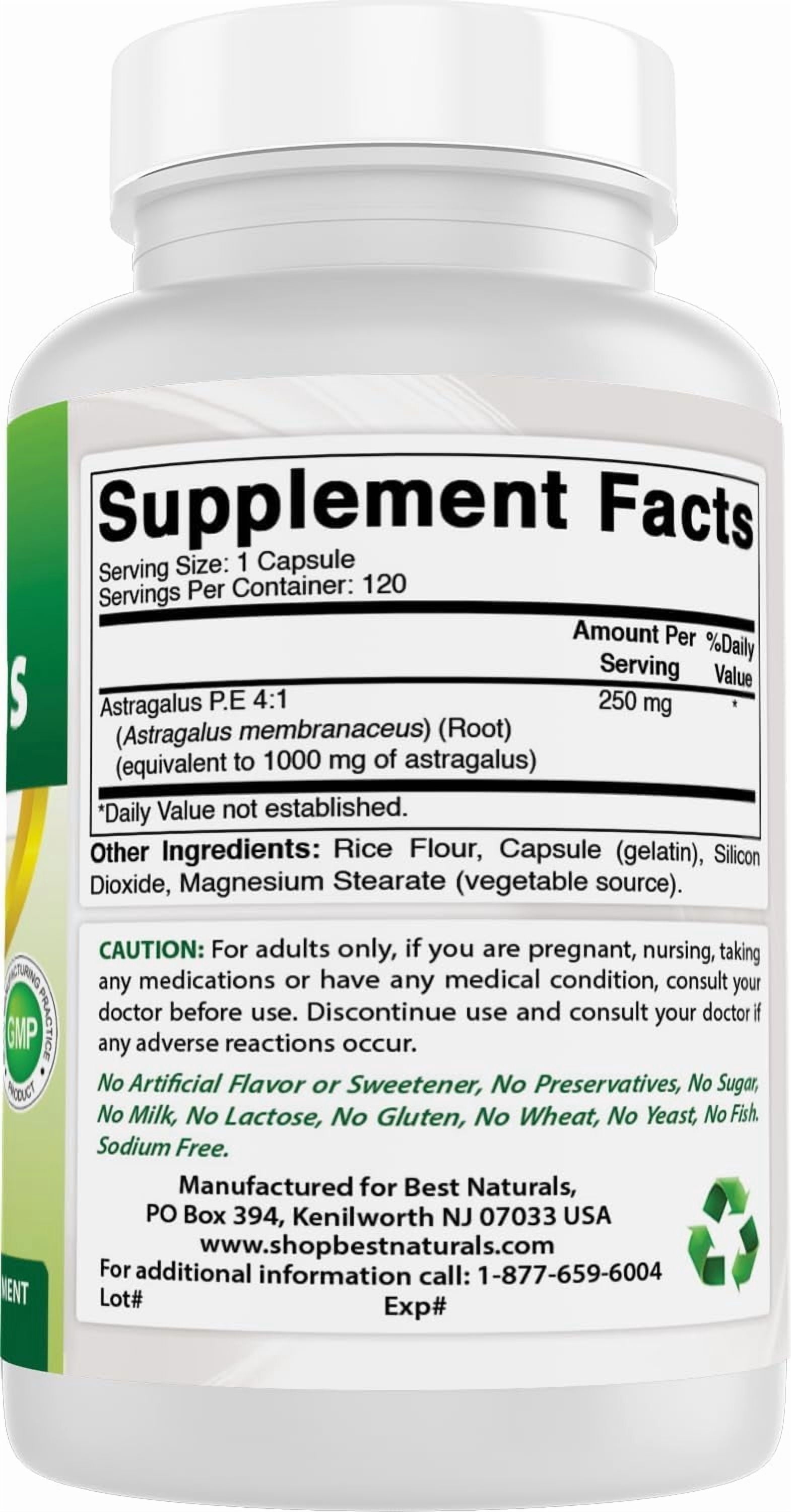 Astragalus 1000 Mg 120 Capsules