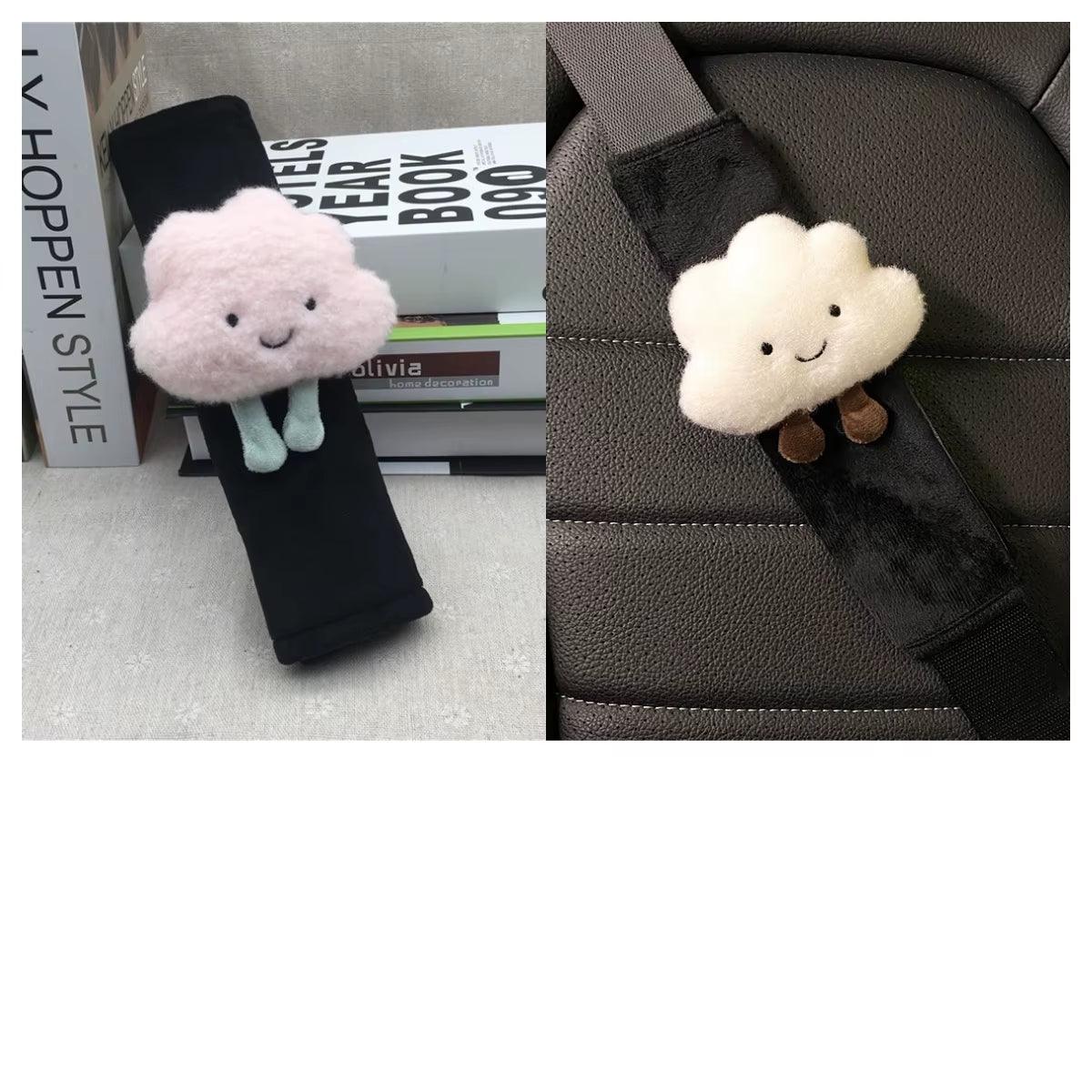 Car Styling Seat Belt Cover Shoulder Strap Harness Cushion Cartoon Cloud Car Seatbelt Shoulder Pad Protector Auto Neck Support