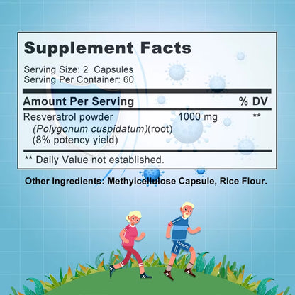 Resveratrol Capsules Support Cardiovascular Health, Antioxidants, Improve Immunity, and Promote Smooth Skin