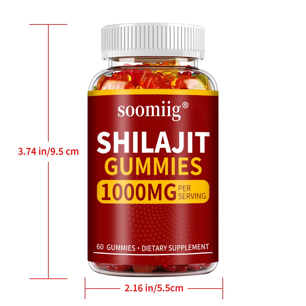 Shilajit Gummies - Stress Relief, Brain Health, Balance Blood Pressure, Blood Sugar and Anti-Aging, Urinary Tract Problems.