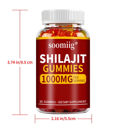 Shilajit Gummies - Stress Relief, Brain Health, Balance Blood Pressure, Blood Sugar and Anti-Aging, Urinary Tract Problems.