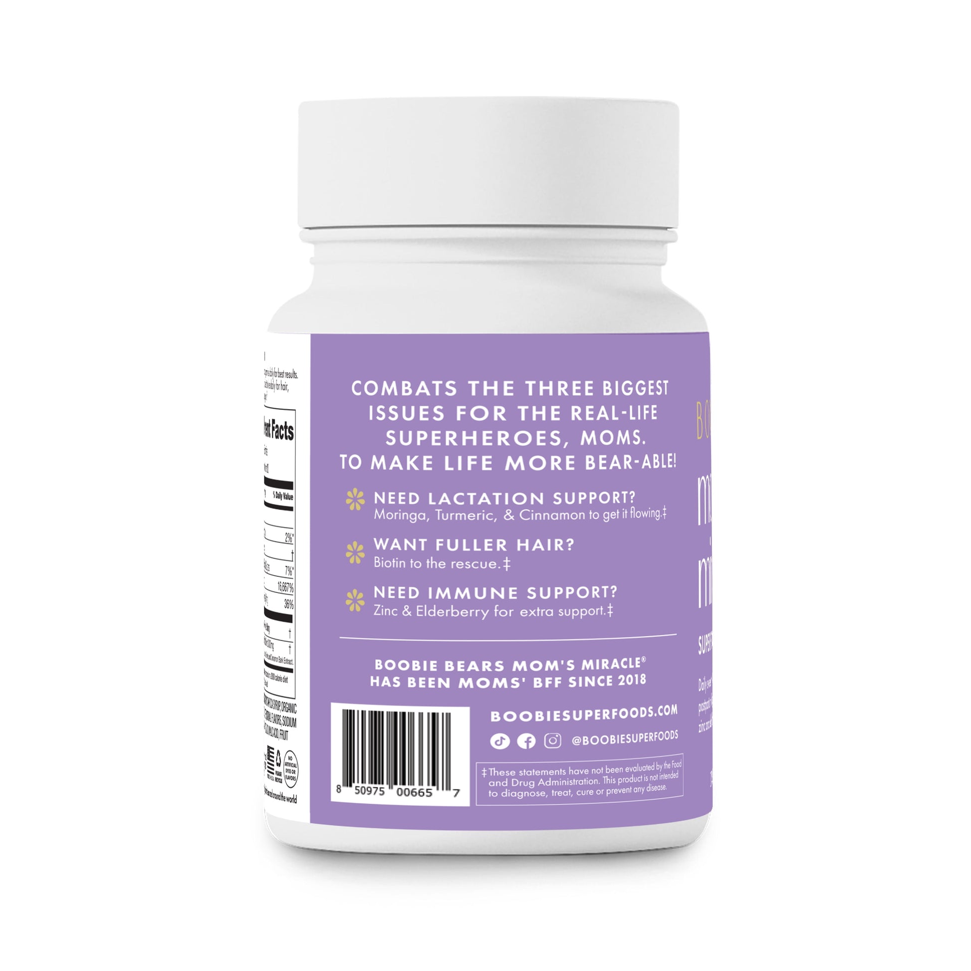Bears Elderberry Lactation Gummies, Supporting Lactation with Milk-Boosting Superfoods, 60 Gummies