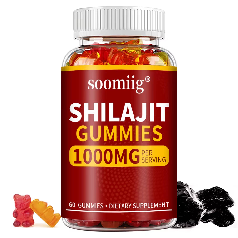 Shilajit Gummies - Stress Relief, Brain Health, Balance Blood Pressure, Blood Sugar and Anti-Aging, Urinary Tract Problems.