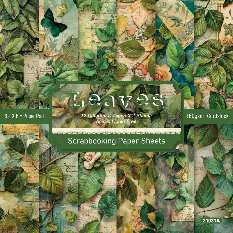 12 Sheet Scrapbooking Paper 15X15Cm, Christmas Journal Planner Paper Pad Cardstock Backgrounds Card for DIY Art Craft Decoration