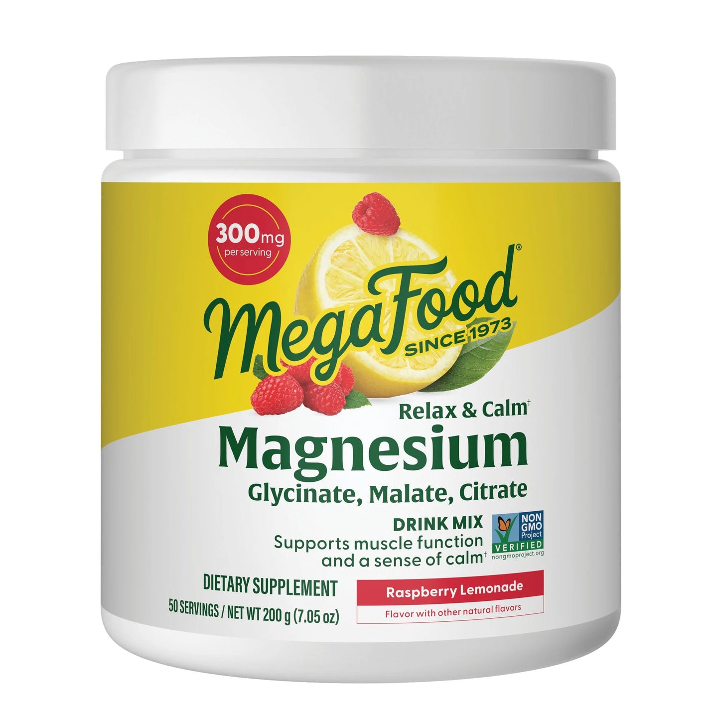 Relax + Calm Magnesium Powder - Drink Mix - Raspberry Lemonade - 50 Servings