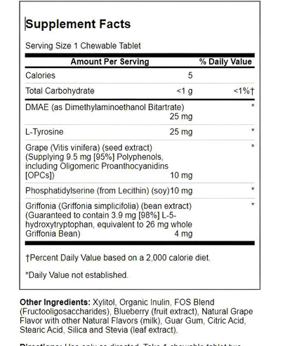 Kids Focus Chewables, Natural Grape, 60 Chewables