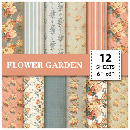 12 Sheet Scrapbooking Paper 15X15Cm, Christmas Journal Planner Paper Pad Cardstock Backgrounds Card for DIY Art Craft Decoration