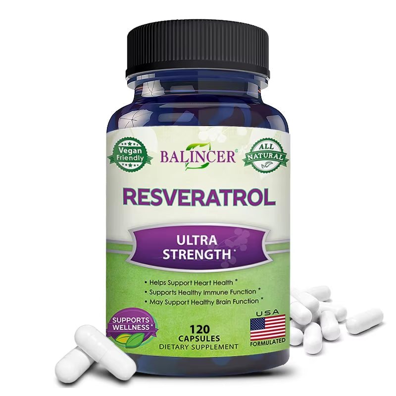 Resveratrol Capsules Support Cardiovascular Health, Antioxidants, Improve Immunity, and Promote Smooth Skin