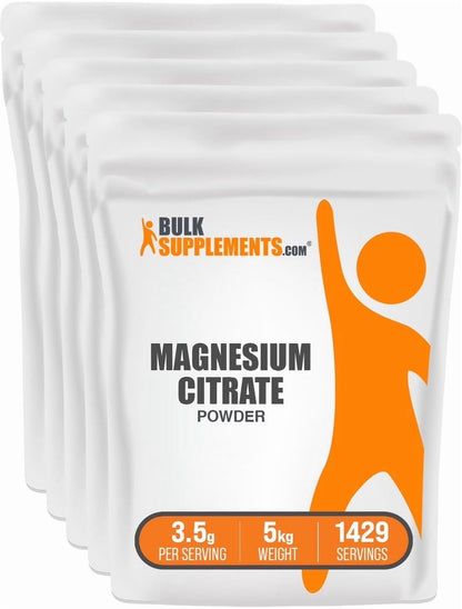 Bulksupplements Magnesium Citrate Powder, 3.5G - (5Kg - 11 Lbs)
