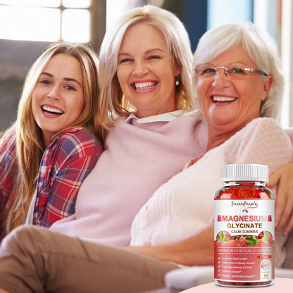 Magnesium Glycinate Gummies - Sugar Free Magnesium Potassium Supplement - for Calm Support & Sleep for Adults- 60 Raspberry Gummies