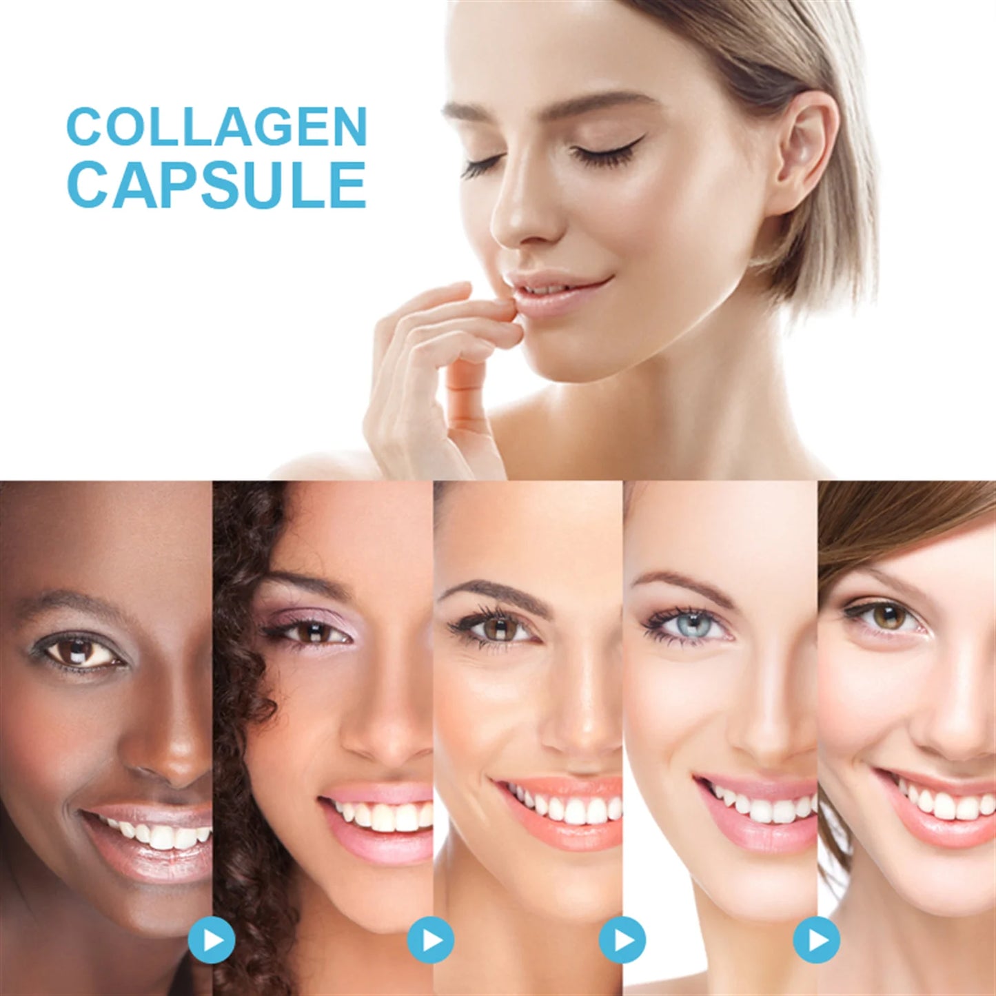 Multi-Collagen Capsules 5000Mg for Joints Hair Skin and Nails Healthy, 240 Capsules