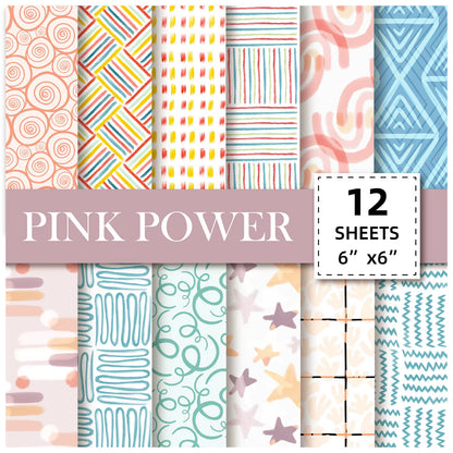 12 Sheet Scrapbooking Paper 15X15Cm, Christmas Journal Planner Paper Pad Cardstock Backgrounds Card for DIY Art Craft Decoration