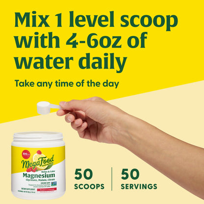 Relax + Calm Magnesium Powder - Drink Mix - Raspberry Lemonade - 50 Servings
